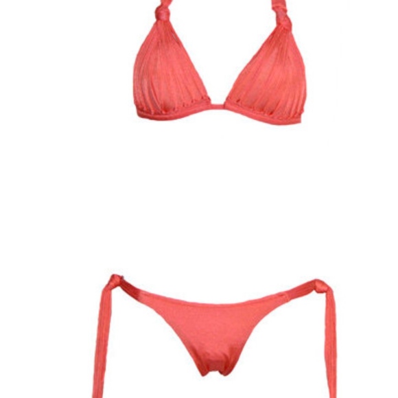 Dolcessa Swimwear Peach Reverse Triangle Bikini - Picture 3 of 5